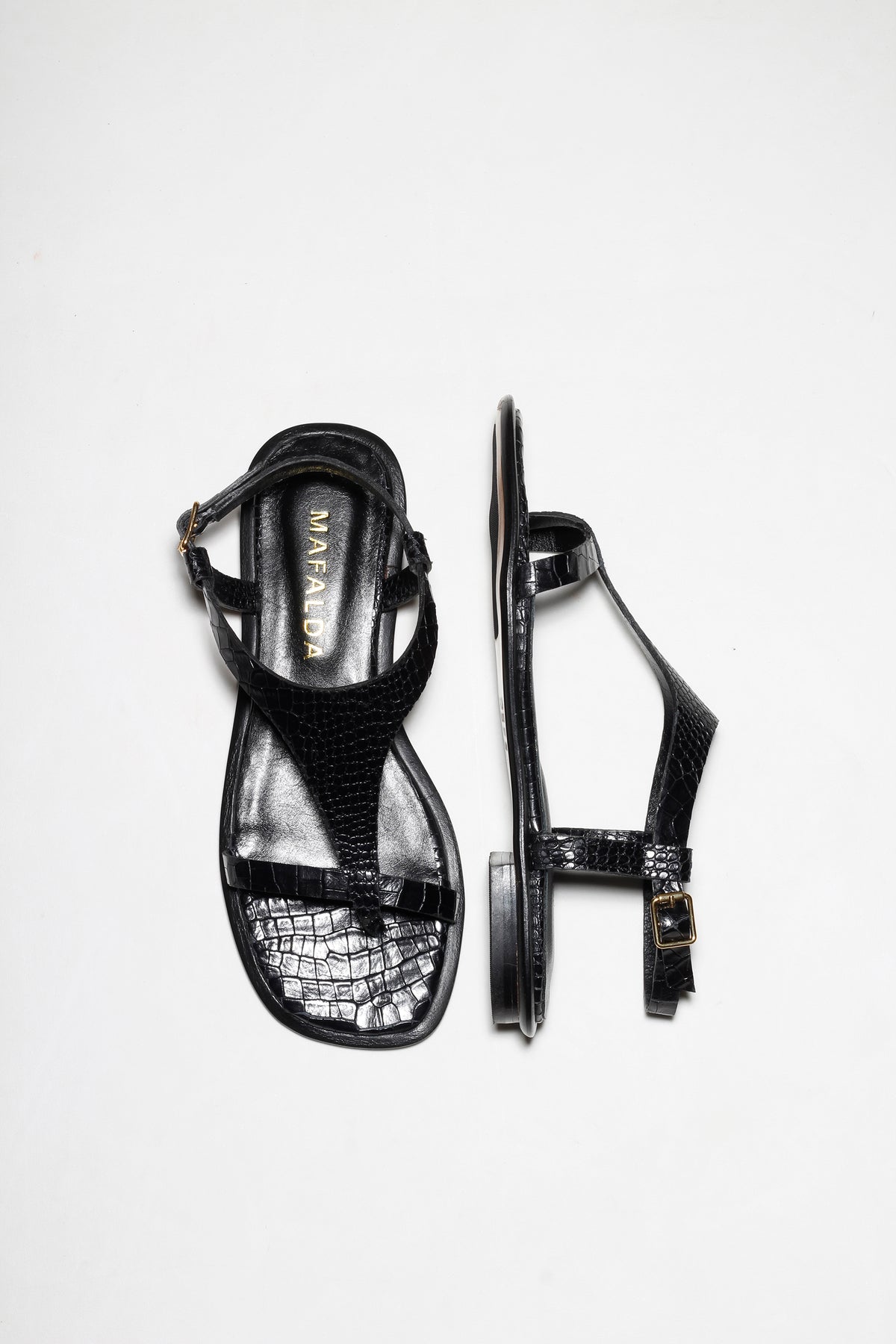 SANDÁLIA BERTHA CROCO PRETO