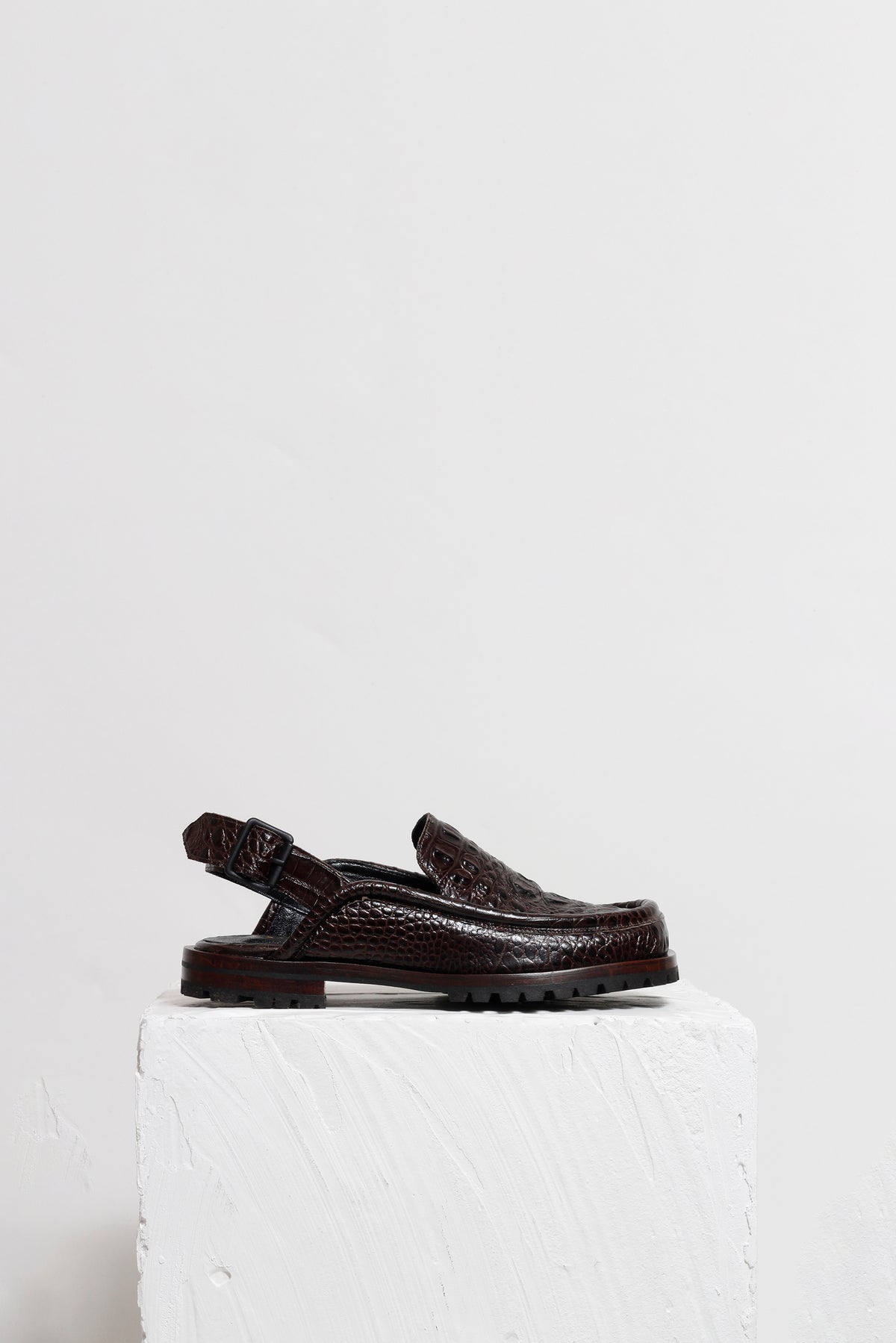 LOAFER DOMINIQUE CROCO MARROM