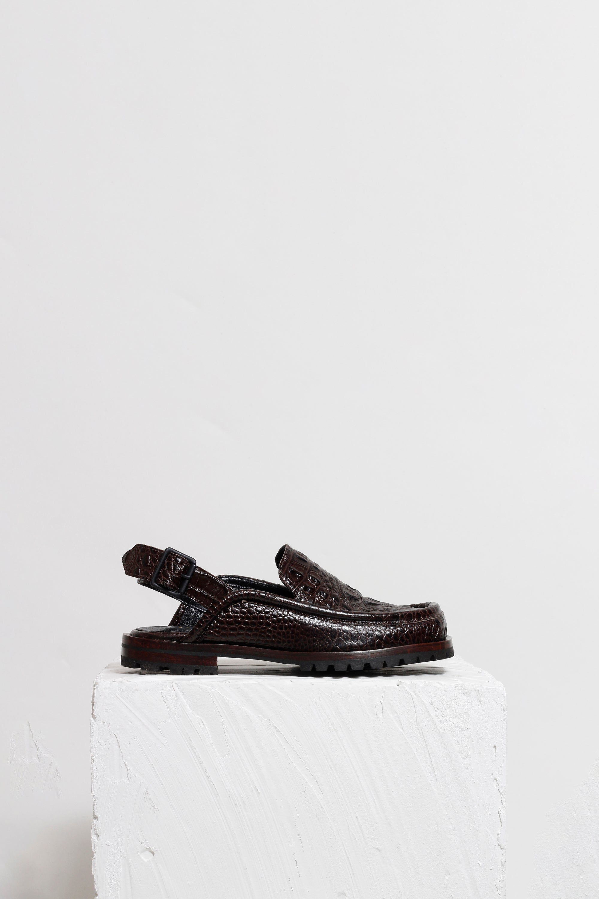 LOAFER DOMINIQUE CROCO MARROM
