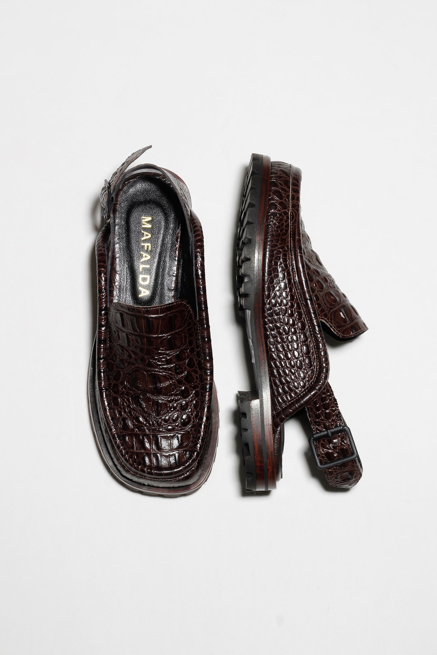 LOAFER DOMINIQUE CROCO MARROM