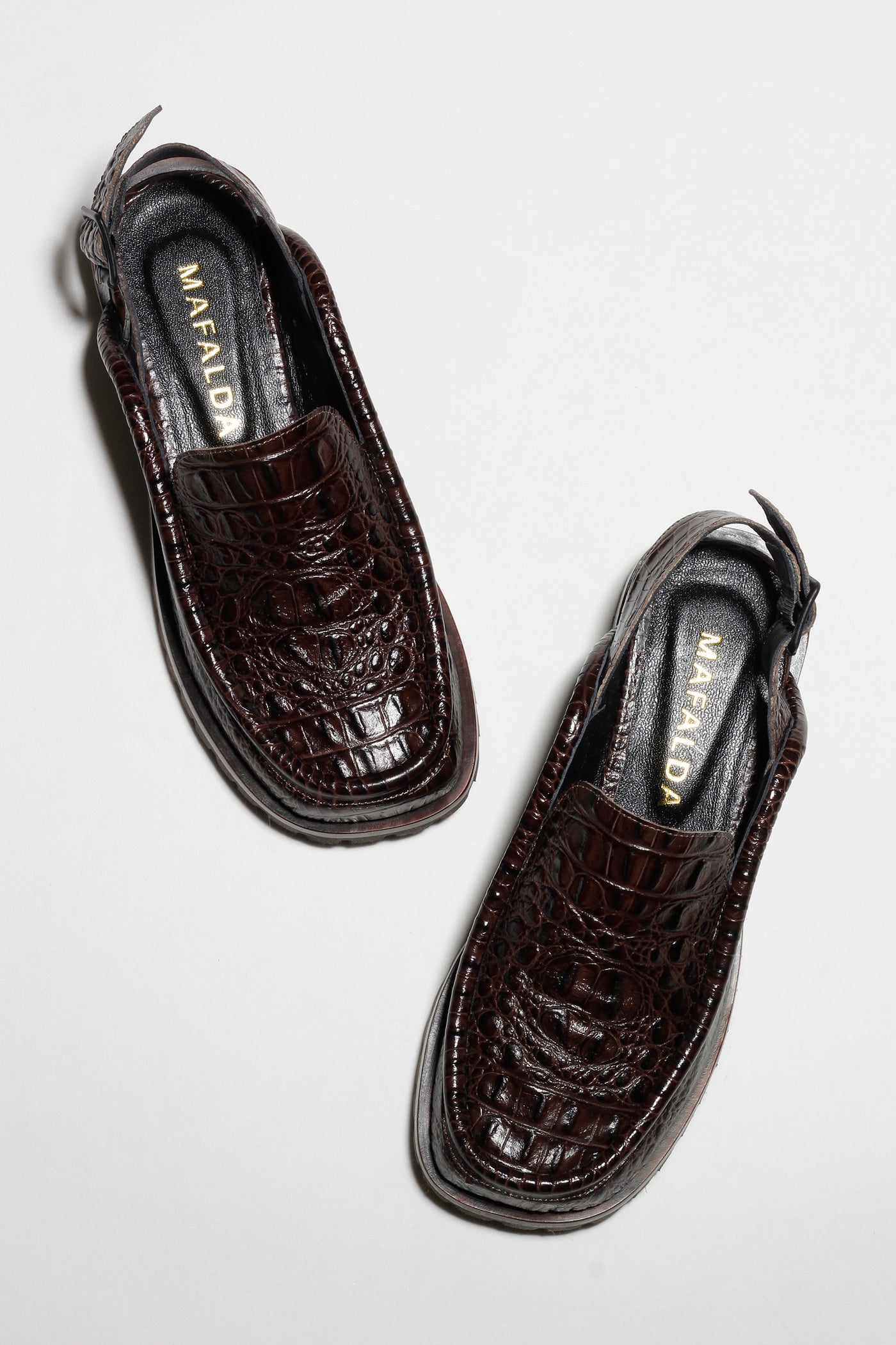 LOAFER DOMINIQUE CROCO MARROM