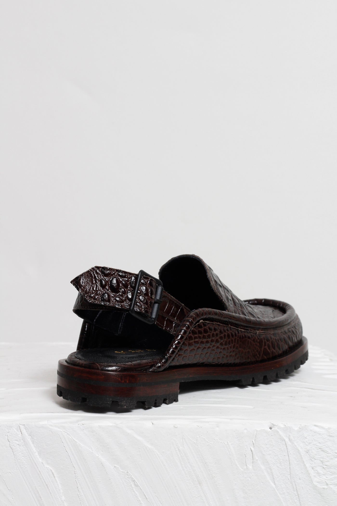 LOAFER DOMINIQUE CROCO MARROM