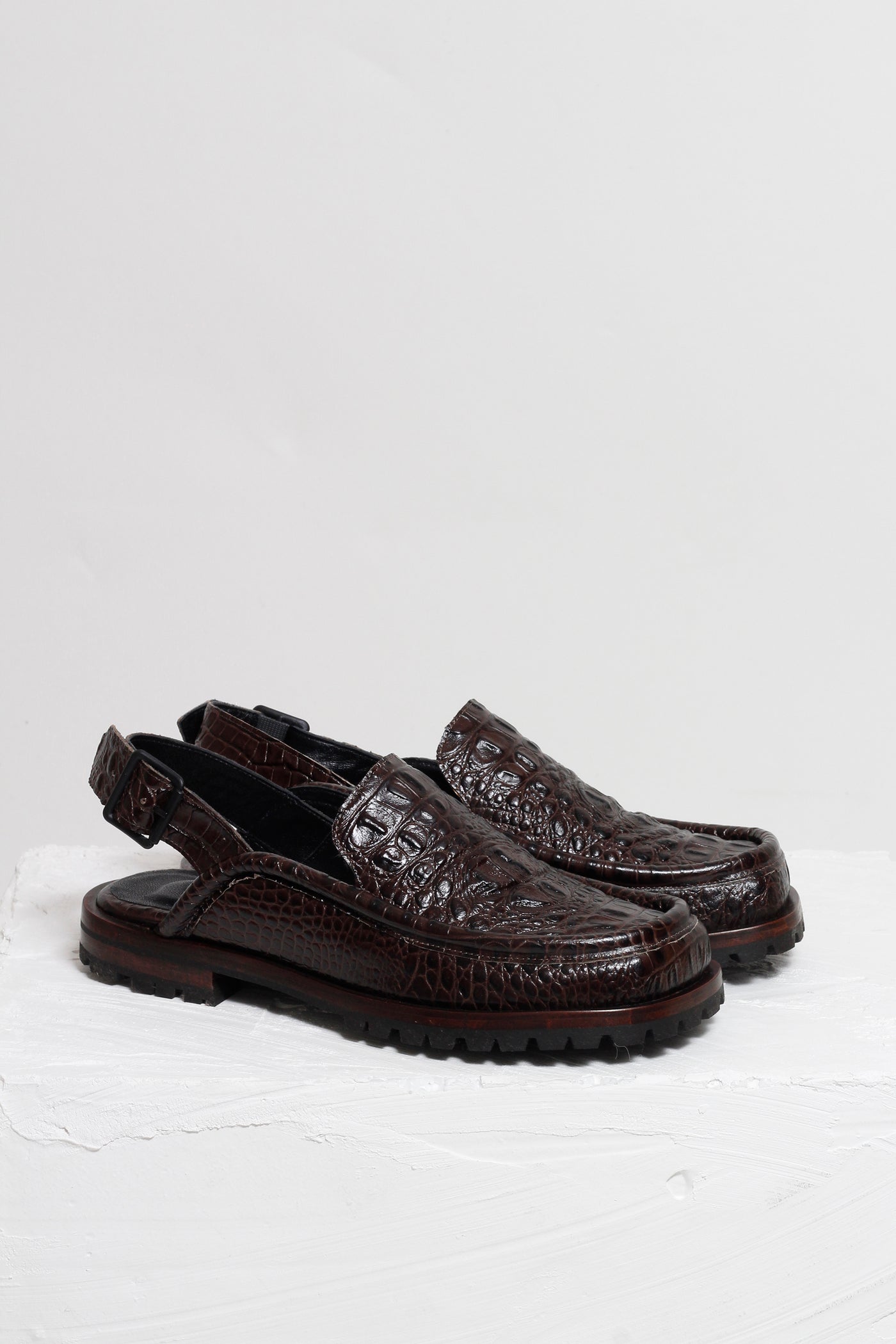 LOAFER DOMINIQUE CROCO MARROM