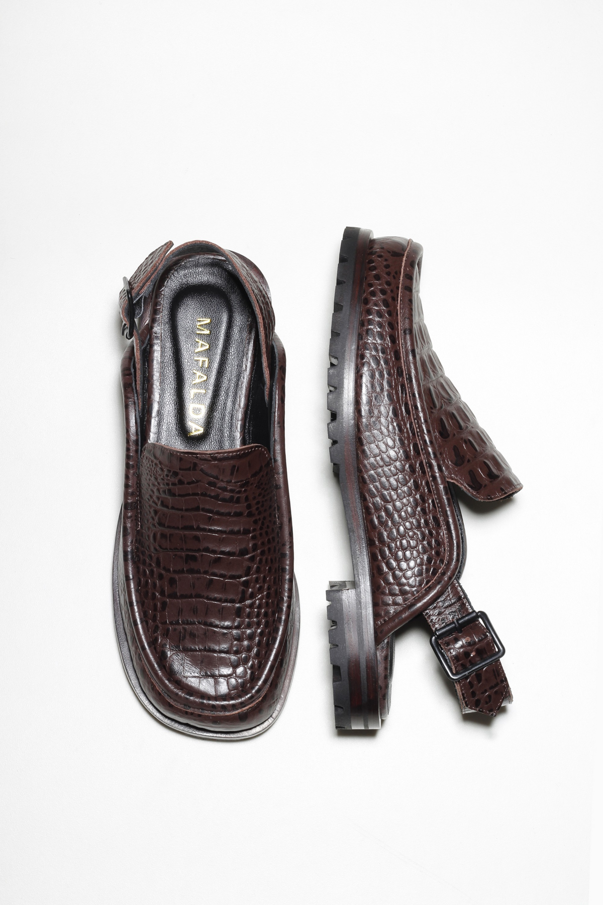 LOAFER DOMINIQUE CROCO MARROM