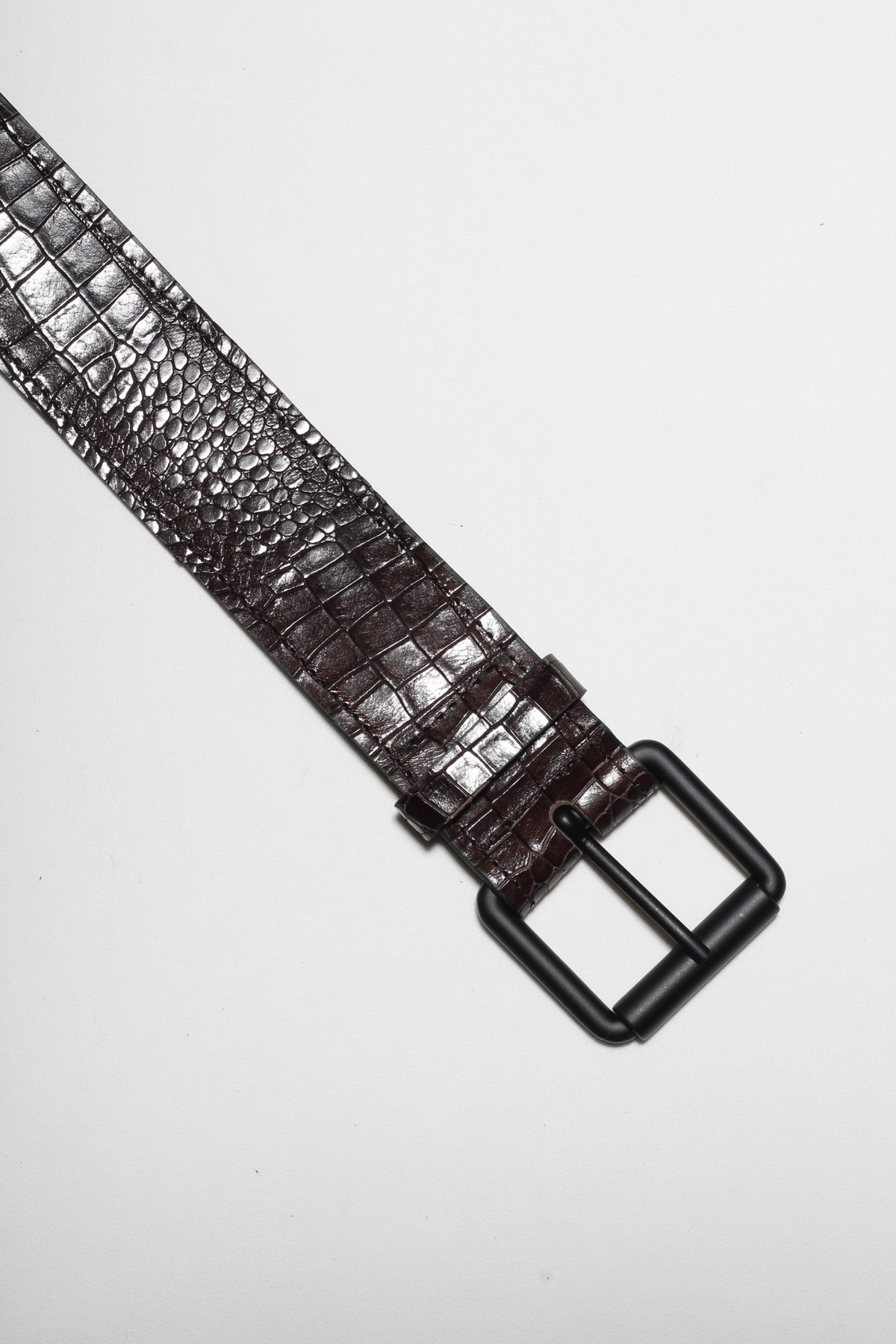 CINTO LARGO CROCO MARROM