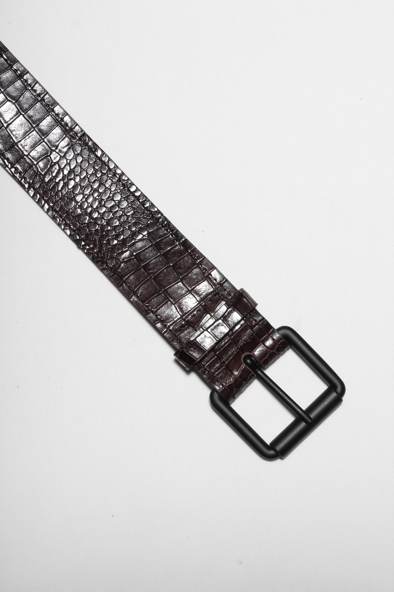 CINTO LARGO CROCO MARROM