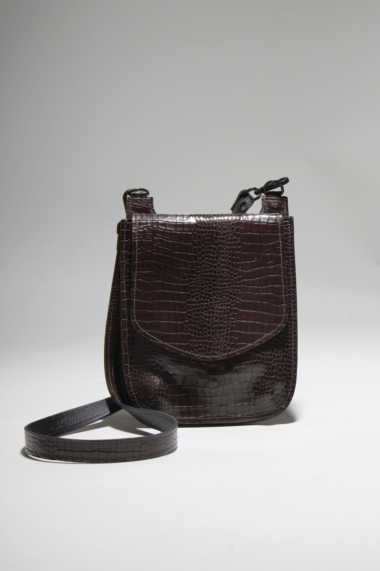 BOLSA JUDI CROCO CAFÉ