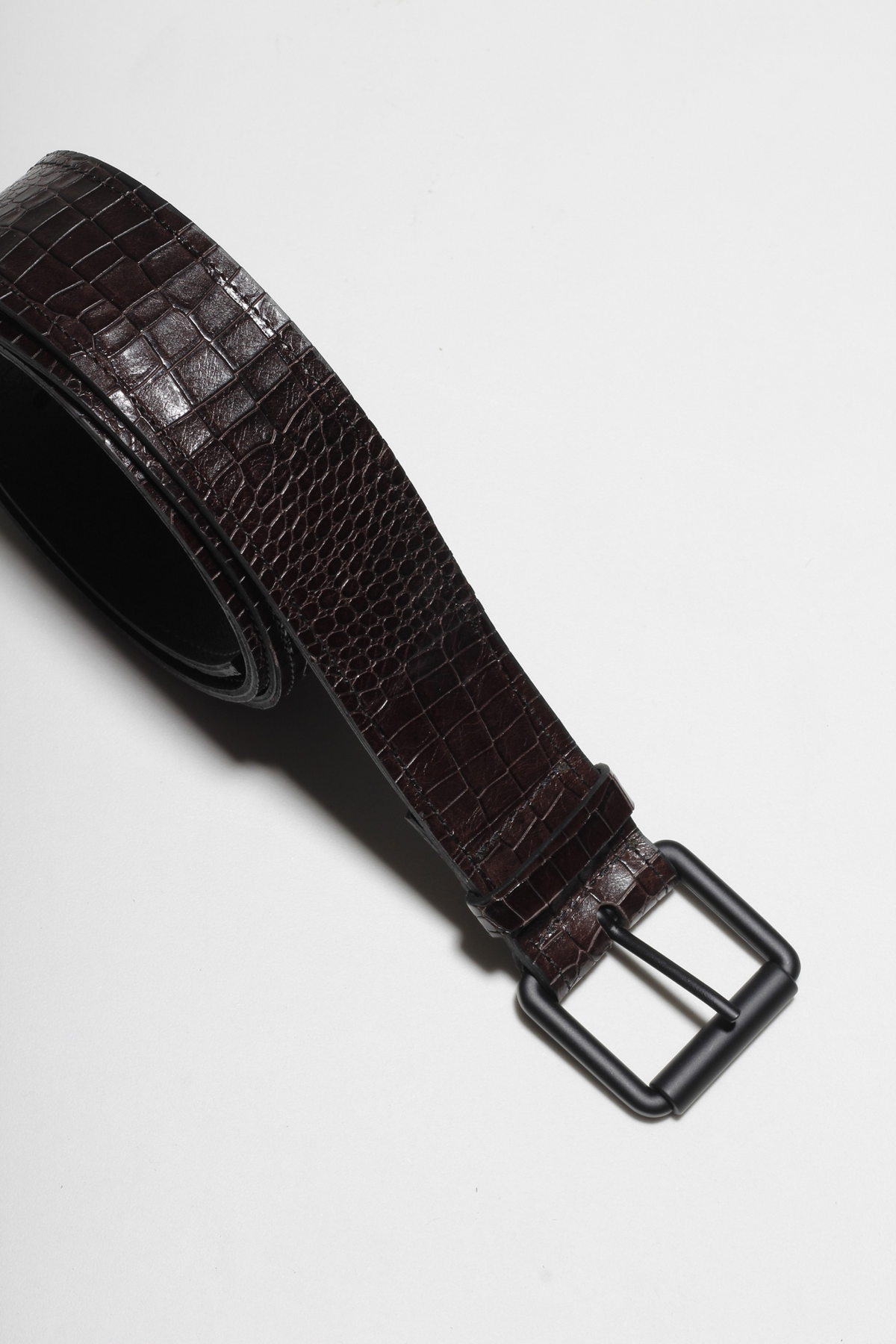 CINTO LARGO CROCO MARROM