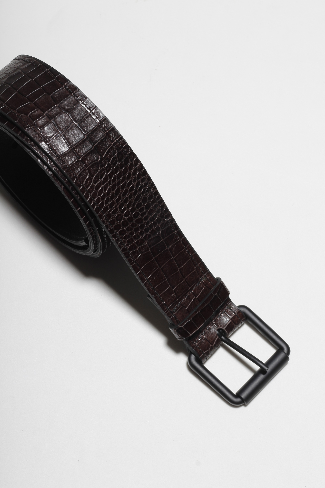 CINTO LARGO CROCO MARROM