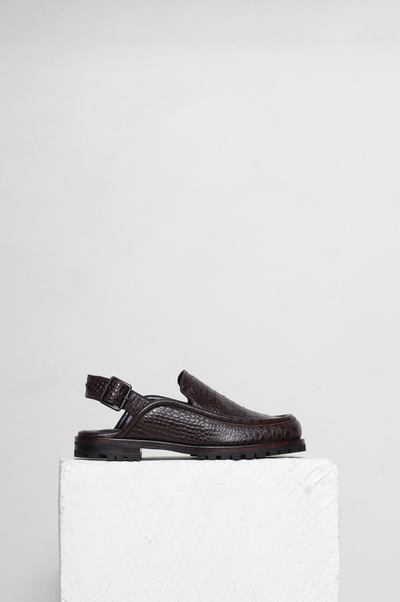 LOAFER DOMINIQUE CROCO MARROM
