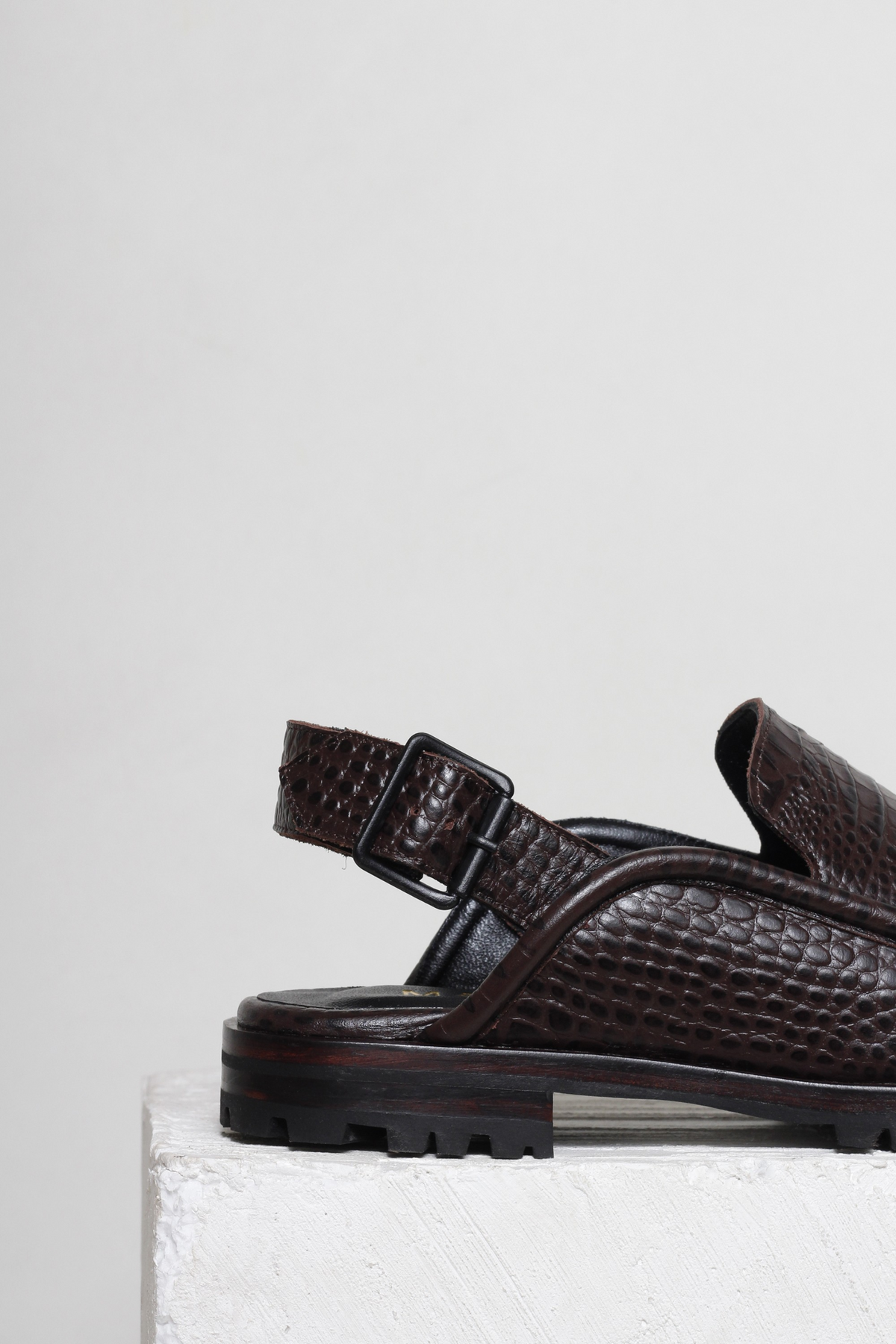 LOAFER DOMINIQUE CROCO MARROM
