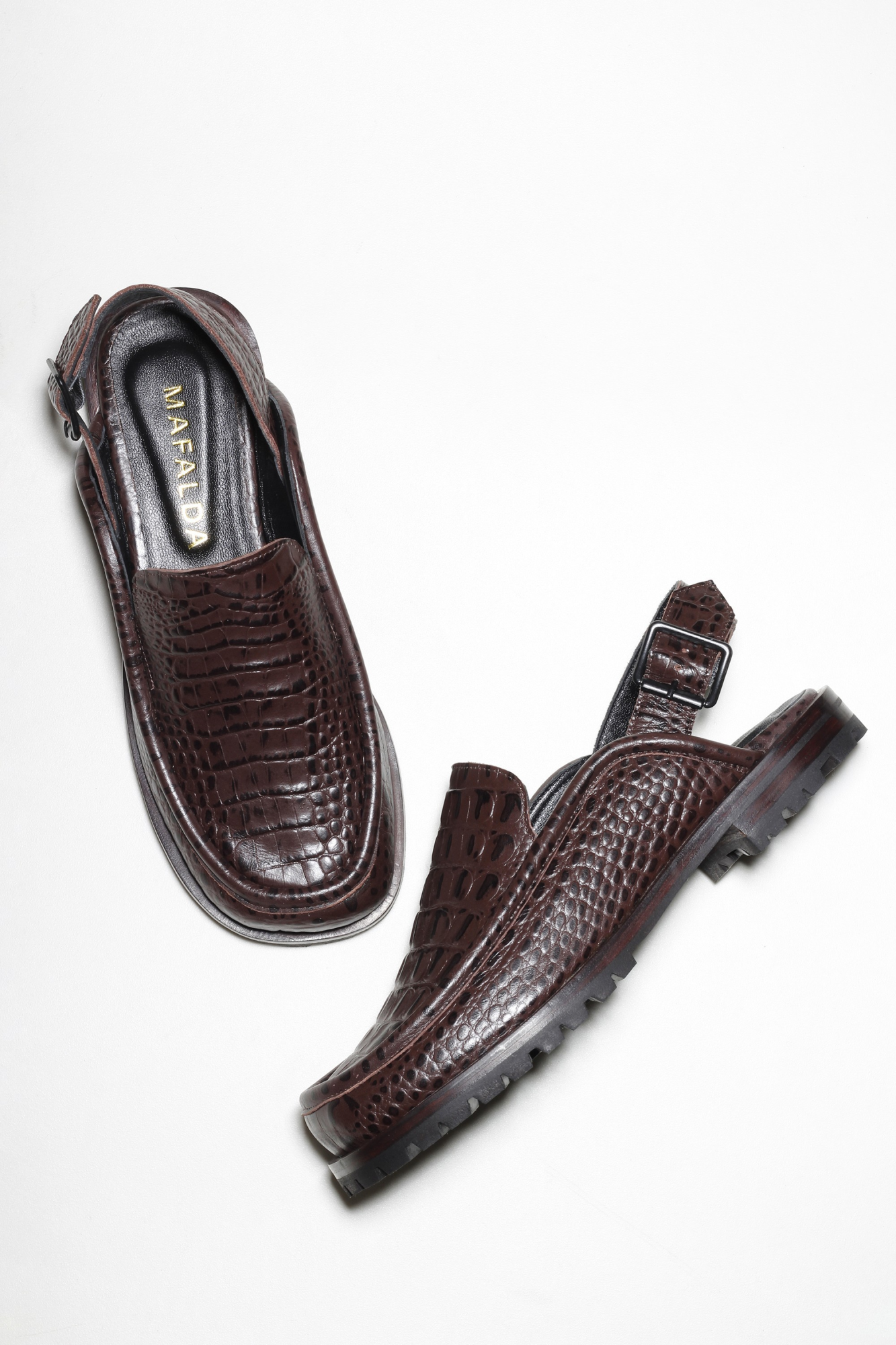 LOAFER DOMINIQUE CROCO MARROM