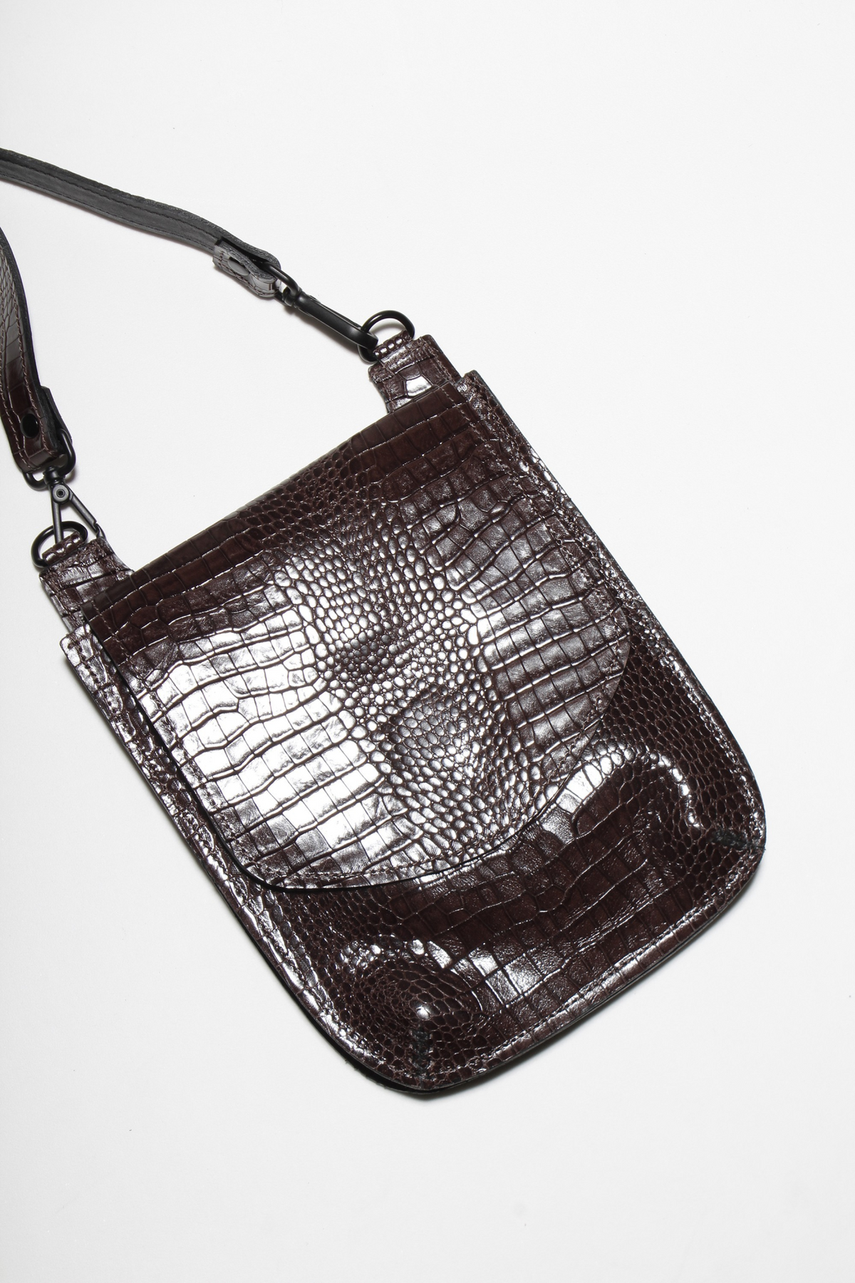 BOLSA JUDI CROCO CAFÉ