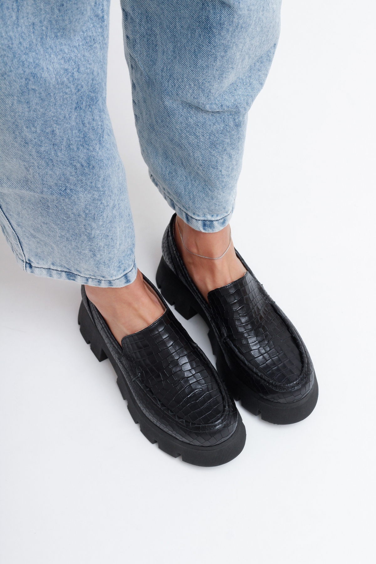 MOCASSIM CAMERON CROCO PRETO