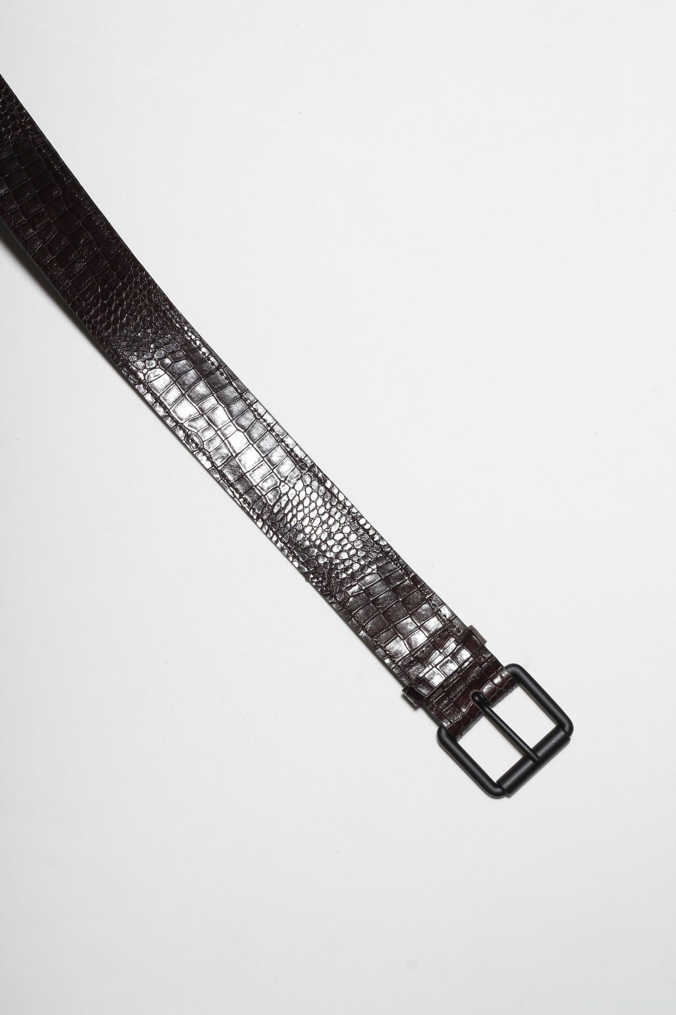 CINTO LARGO CROCO MARROM