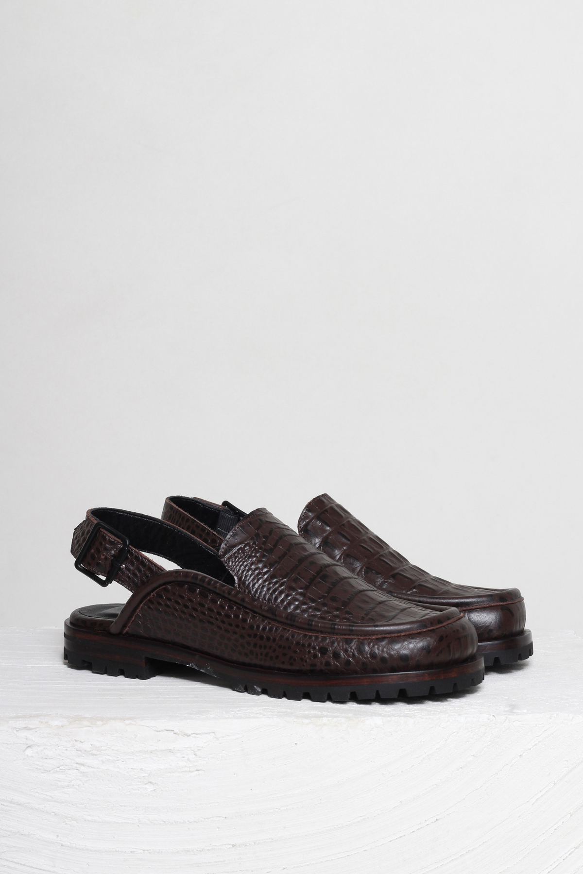 LOAFER DOMINIQUE CROCO MARROM