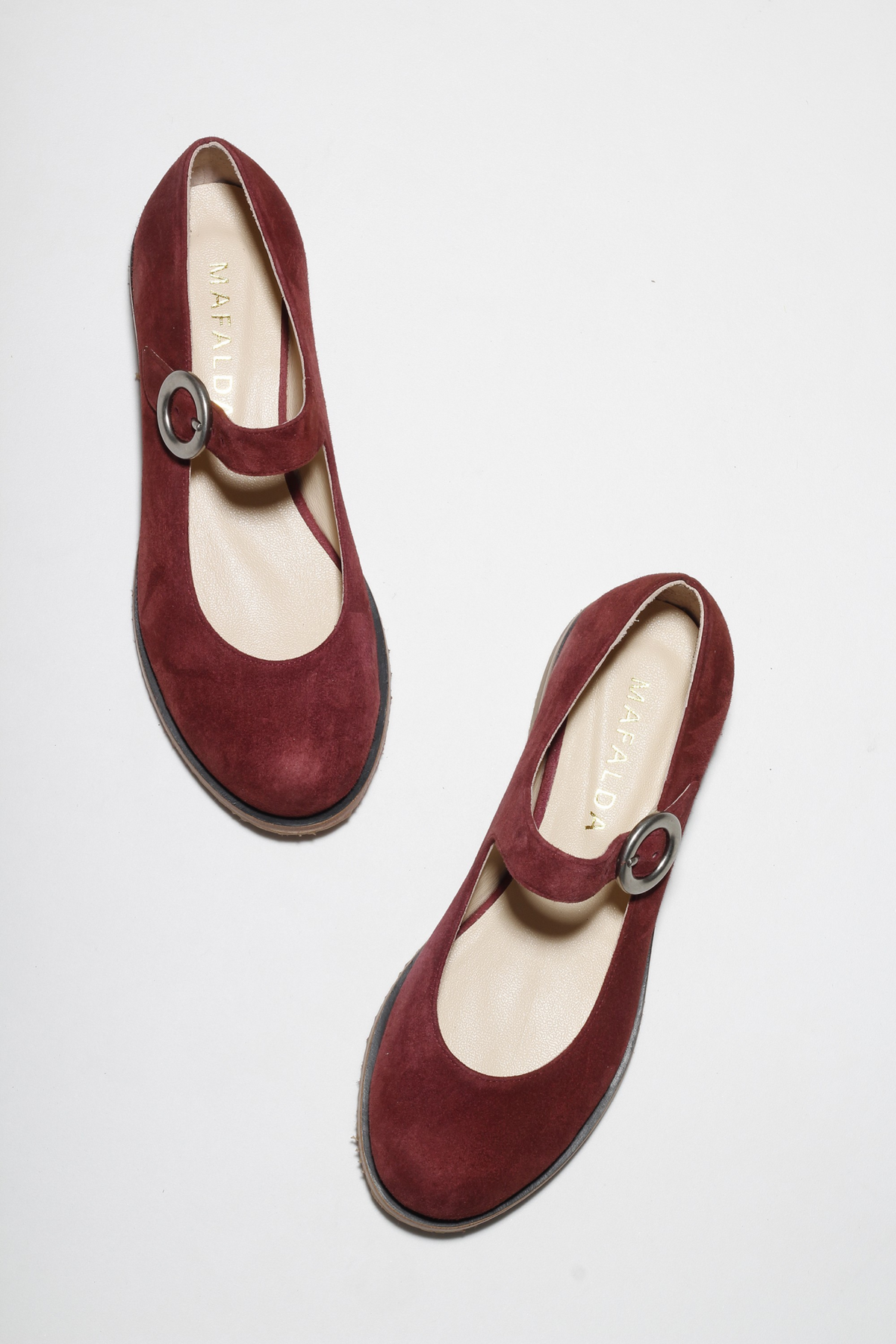SAPATO BONECA BETINA CAMURÇA VINHO